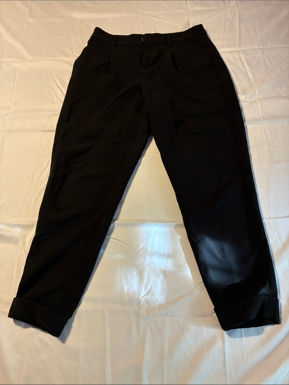 Banana Republic Black Women's Tailored Cuffed Dress Pants
